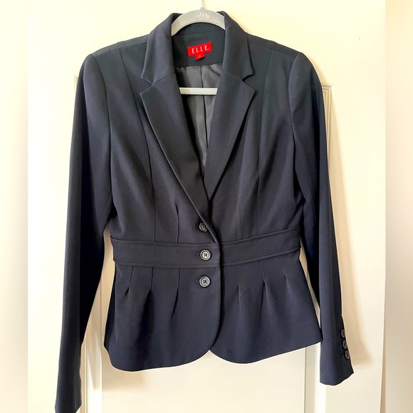 Elle Jackets & Blazers - Elle Rich Black Tailored Blazer Jacket Women’s size 6